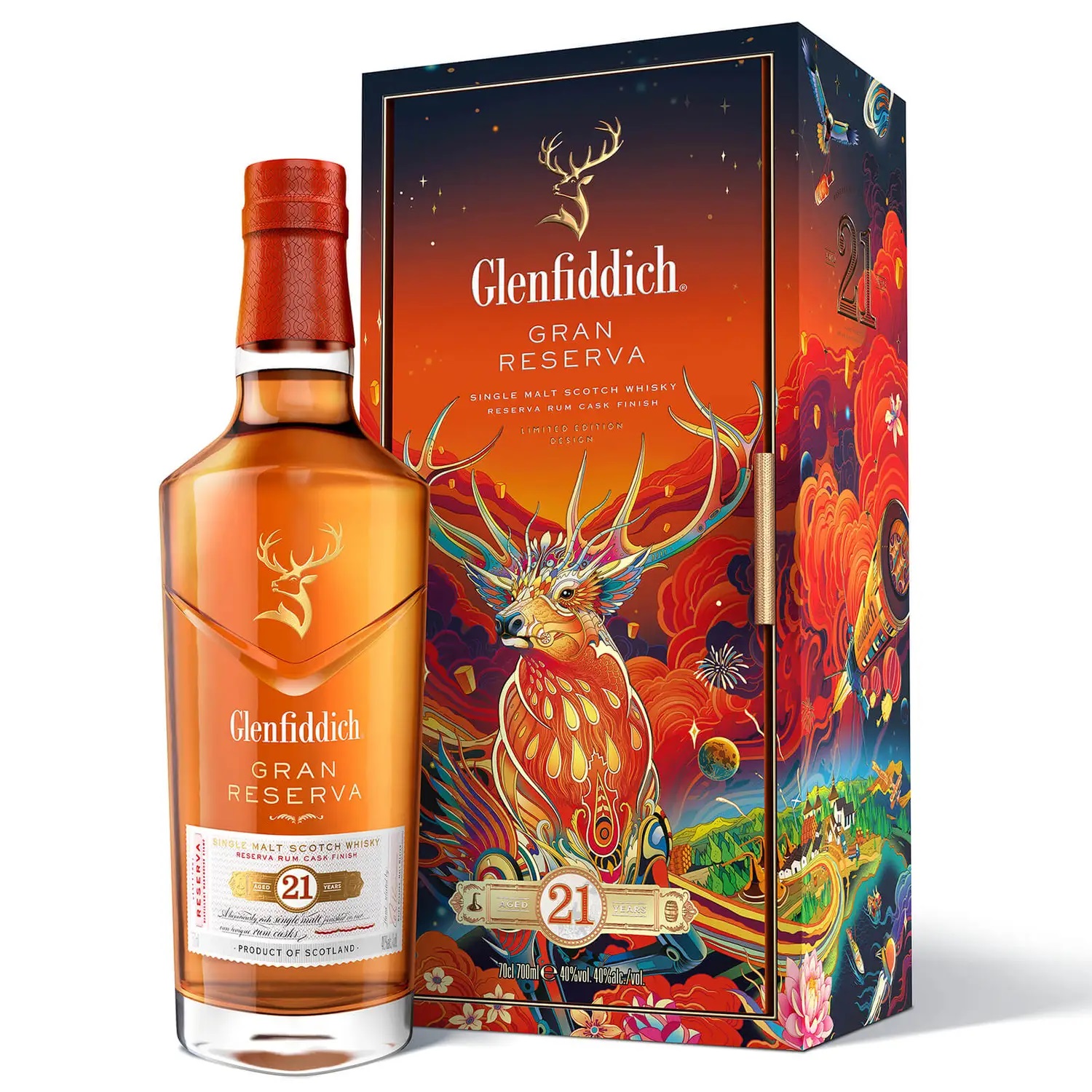 Glenfiddich Gran Reserva 21 Year Old, 2022 Chinese New Year Limited Edition 70cl